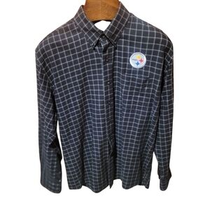 Cutter & Buck Pittsburg Steelers Men's Shirt NFL Football Button Down Size Large